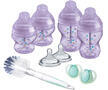 Set kojeneckých lahví s kartáčem TOMMEE TIPPEE Advanced ANTI-COLIC Smíšené velikosti 9 ks 2023, fialová - 1/3