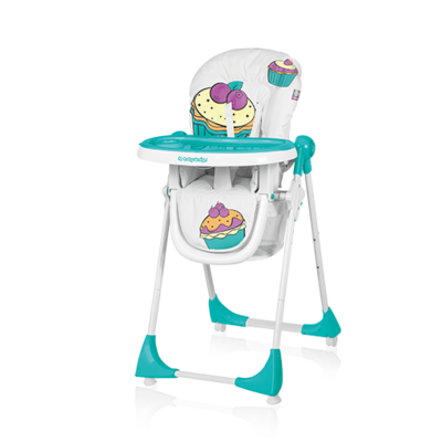 Jídelní židlička BABY DESIGN Cookie 2019, tyrkysová 05