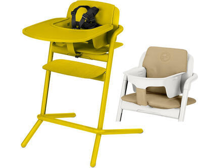 Židlička CYBEX Lemo Wood 2021 včetně doplňků, canary yellow/pale beige - 1