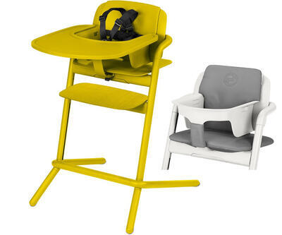 Židlička CYBEX Lemo Wood 2021 včetně doplňků, canary yellow/storm grey - 1