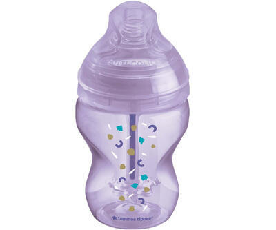Set kojeneckých lahví s kartáčem TOMMEE TIPPEE Advanced ANTI-COLIC Smíšené velikosti 9 ks 2023, fialová - 2