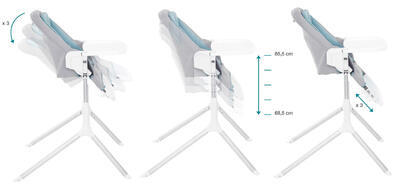 Jídelní židlička BABYMOOV Slick 2023, grey - 2