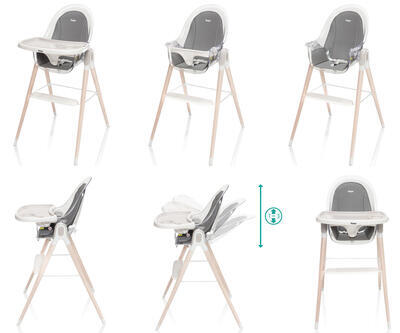 Dětská židlička ZOPA Elite 3v1 2022, grey - 2