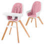 Jídelní židlička KINDERKRAFT Tixi 2v1 2022, pink - 2/7