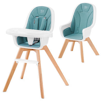 Jídelní židlička KINDERKRAFT Tixi 2v1 2022, turquoise - 2