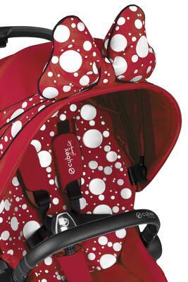 Kočárek CYBEX by Jeremy Scott Set Priam Seat Pack Petticoat Red 2021 včetně autosedačky, podvozek Priam Chrome Black - 2
