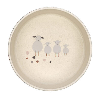 Dětská miska LÄSSIG Bowl Plate PP/Cellulose 2022, tiny farmer sheep/goose nature  - 2