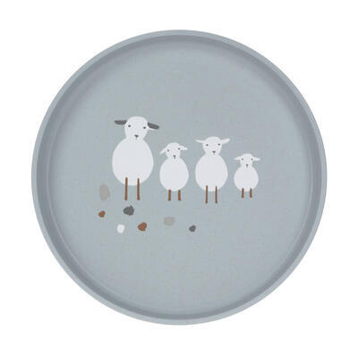 Dětský talíř LÄSSIG Plate PP/Cellulose 2022, tiny farmer sheep/goose blue - 2