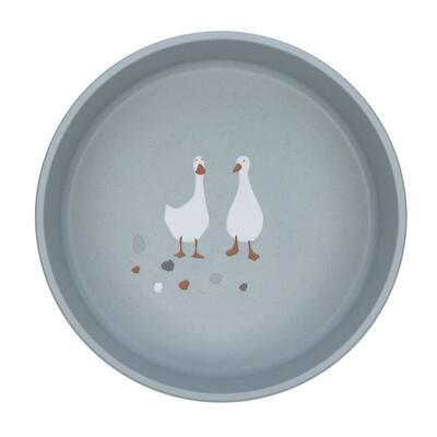 Dětská miska LÄSSIG Bowl Plate PP/Cellulose 2022, tiny farmer sheep/goose blue - 2