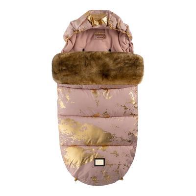 BJÄLLRA Set fusak rukavice a kožešinový lem 2019, pink golden - 2