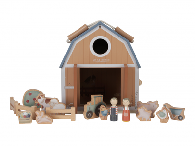 Přenosný dřevěný domeček pro panenky LITTLE DUTCH Farma 2024 - 2