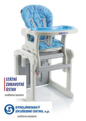 Jídelní židlička BABYPOINT Gracia 2018, modrá - 2