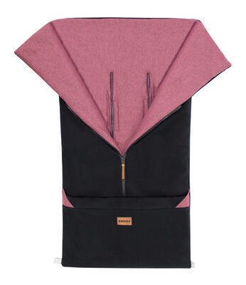 Fusak EMITEX Fanda 2v1 fleece s bavlnou 2022, černá + růžový melír - 2