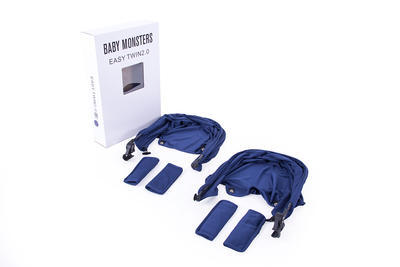 Kočárek BABY MONSTERS Easy Twin Silver Colour Pack 2020, tmavě modrý - 3