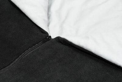 Fusak EMITEX Fanda 2v1 fleece s bavlnou 2022, antracit + světle šedá - stříbrné kytky - 3