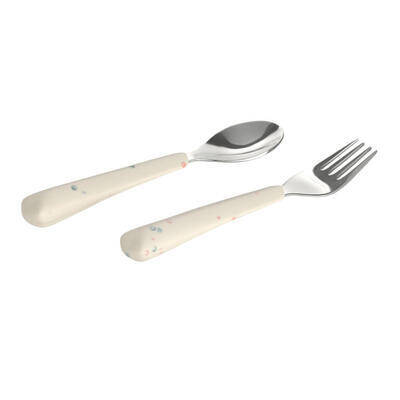 Dětský příbor LÄSSIG Cutlery with Silicone Handle 2pcs 2024, nature - 3