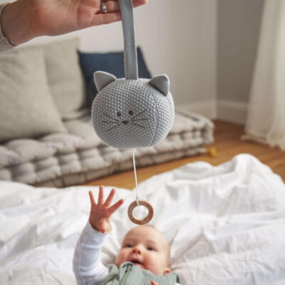 Hudební hračka LÄSSIG Knitted Musical Little Chums 2023, cat - 4