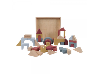 Dřevěné kostky v krabici LITTLE DUTCH Pure & Nature 2022 - 4