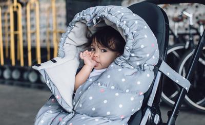 Fusak 7 A.M.ENFANT Blanket 212 Evolution 2019, grey polkadots - 4
