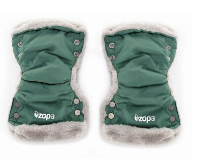 Zimní rukavice na kočárek ZOPA Fluffy 2022, lake green - 4