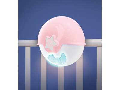 Noční lampička INFANTINO s projekcí 2021, růžová - 5