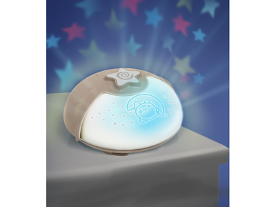 Noční lampička INFANTINO s projekcí 2021, ecru - 5