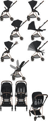 Kočárek CYBEX Mios Chrome Brown Seat Pack PLUS 2022 včetně korby, manhattan grey - 5