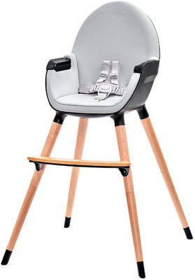Jídelní židlička KINDERKRAFT Fini 2022, grey/black - 5