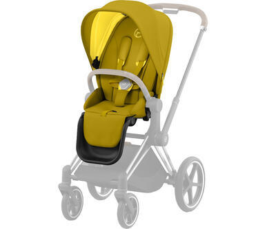 Kočárek CYBEX Priam Chrome Brown Seat Pack 2023 včetně korby, mustard yellow - 6