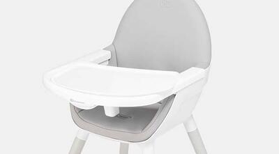 Jídelní židlička KINDERKRAFT Fini 2022, grey/white - 7